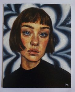 « It comes in waves » 2020 - oil on canvas board /IN PRIVATE COLLECTION/