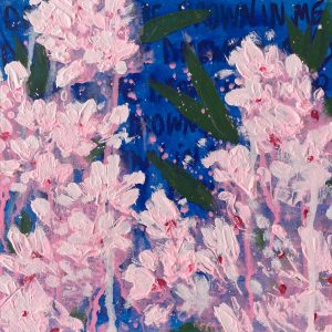 « Drown in me » 2023 - acrylic and rain on canvas board